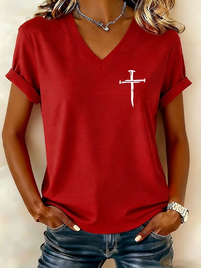 Women's T Shirt Graphic Letter Vintage Stylish Classic