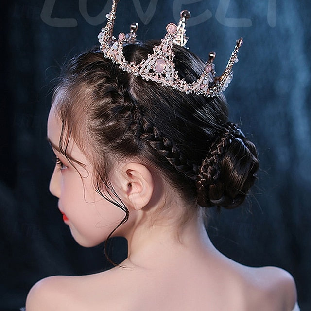 Solid Girls' Flower Party Color Long Kids Girl Dress