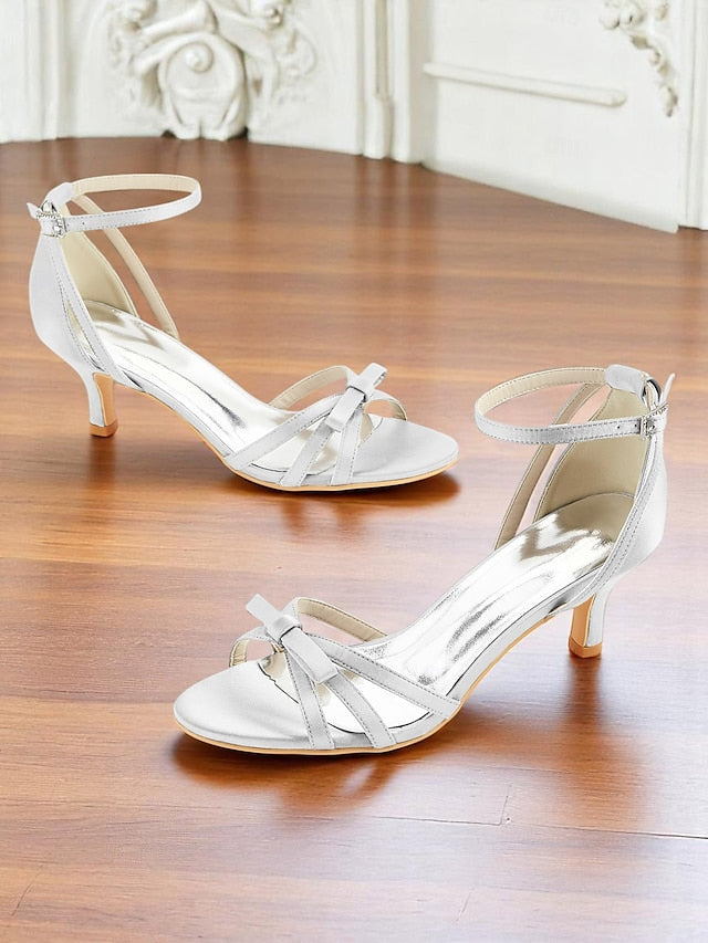 Satin Heel Vintage Green 1950s Women's Strappy Kitten