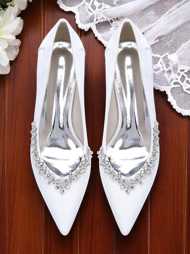 Heel Satin Pumps Block Women's Wedding Pink