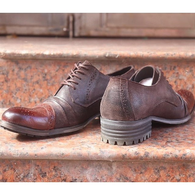 Genuine Oxford Leather Vintage – Men's Brogue Shoes