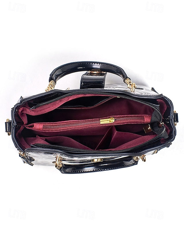 Women's Croc-Embossed Top-Handle Satchel – Structured