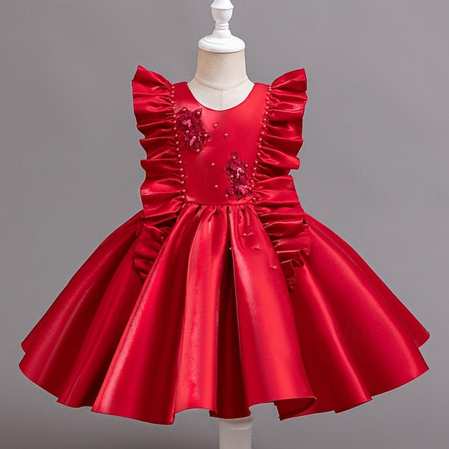 Floral Toddler Sleeveless Party Dress Wedding Girls'