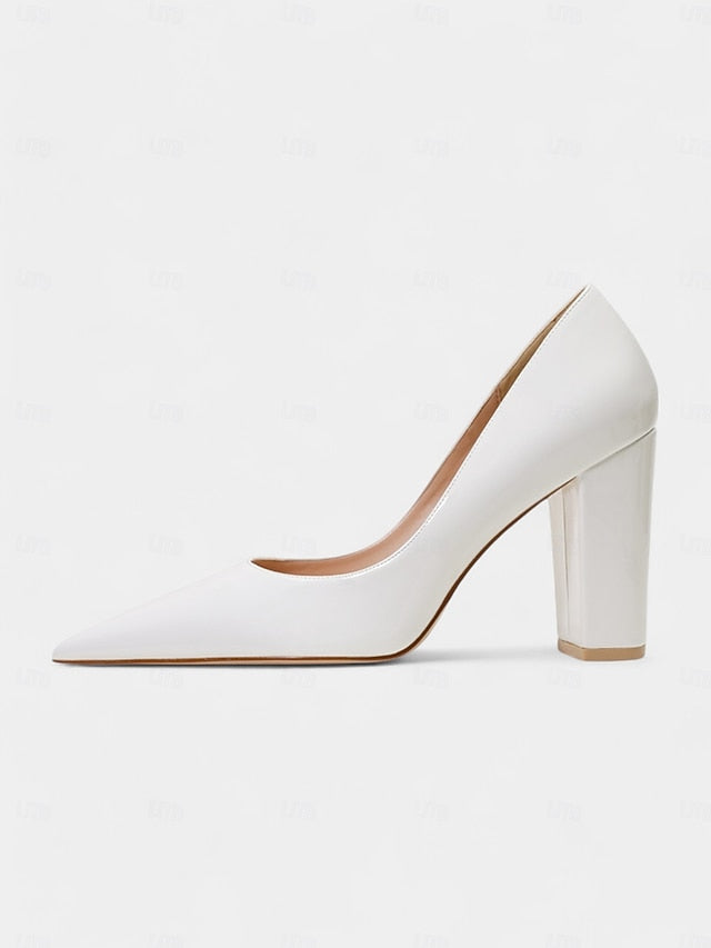 Heel Heels Block | High Pointed Suede Toe Classic Women's