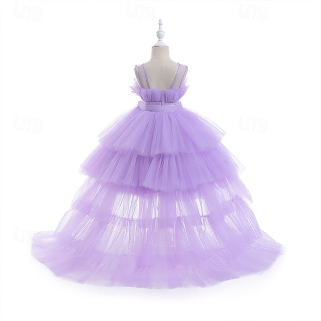 Girls' Sleeveless Performance Solid Dress Party Color Kids