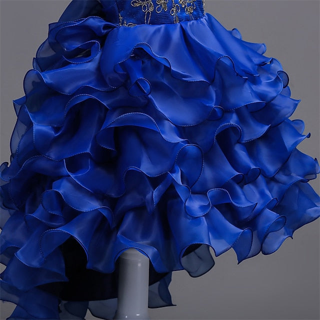 4-13 Party Floral Wedding Summer Kids Dress Ruffle Girls'