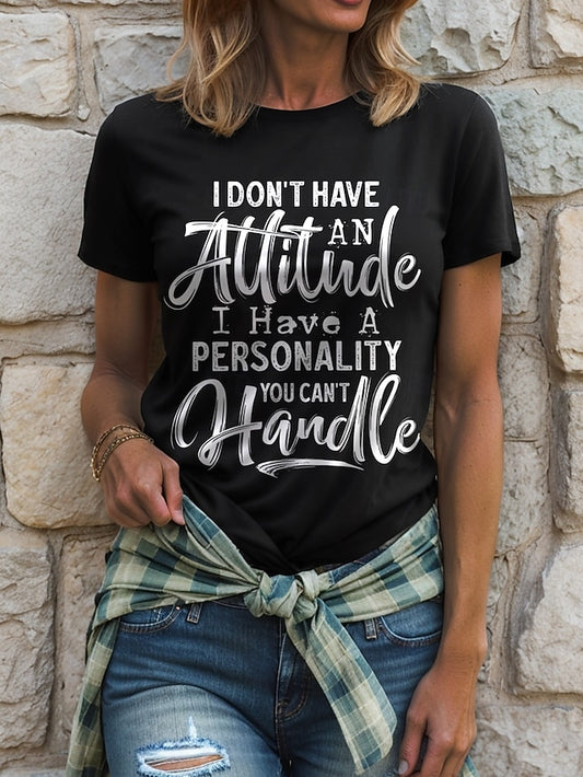Women's T Shirt Print Graphic Letter Vintage Stylish