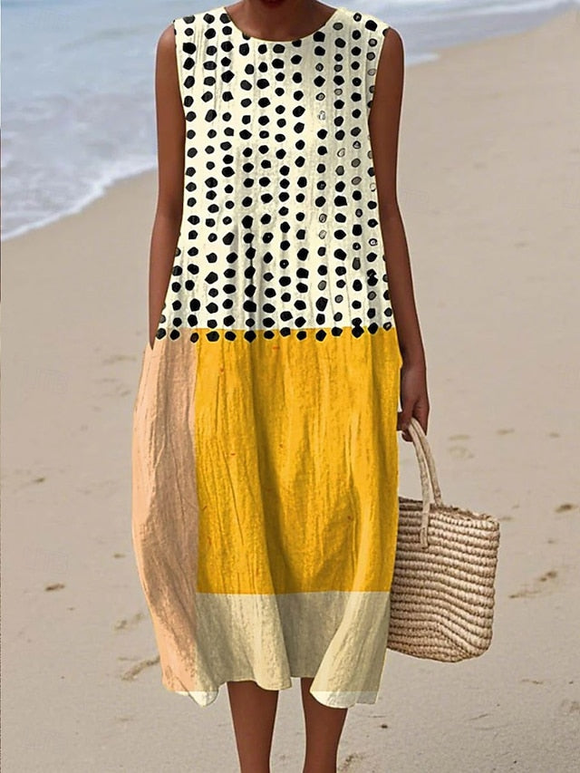 Women's Midi Dress Sundress Shift Dress A Line Dress