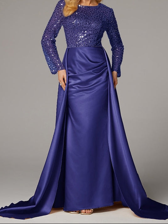 Dress Gown Elegant Floor Carnival Masquerade Mermaid Evening