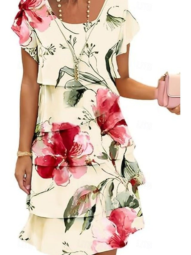 Women's Midi Dress Summer Dress Print Dress Elegant Daily