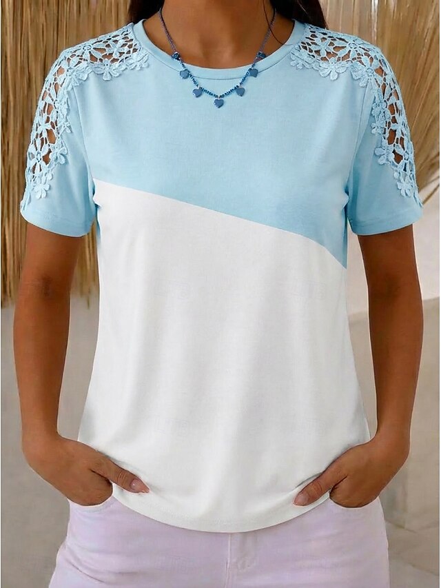Women's Blouse Lace Tops Lace Plain Vintage Stylish Modern