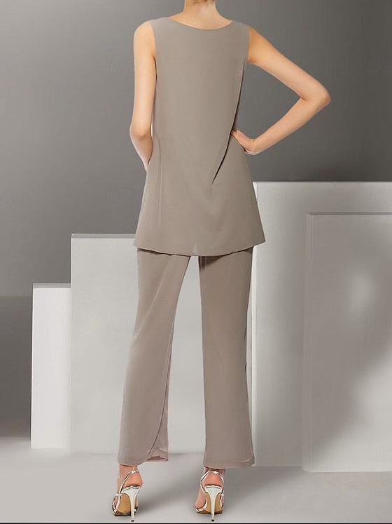of Dress Beach Piece Wedding Elegant Pantsuit the Mother Bride 3