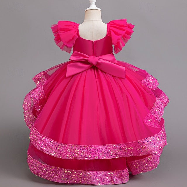 Sequin Sleeveless Special Girls' Dress Kids Party Wedding