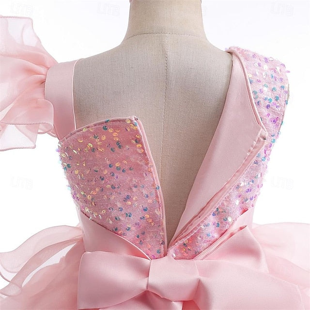 Party Kids Flower Ball Pageant Ruffle Girls Wedding Gown Dress