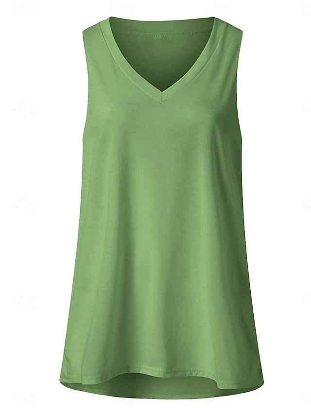 Women's Camisole Tank Top Solid Color Stylish Casual