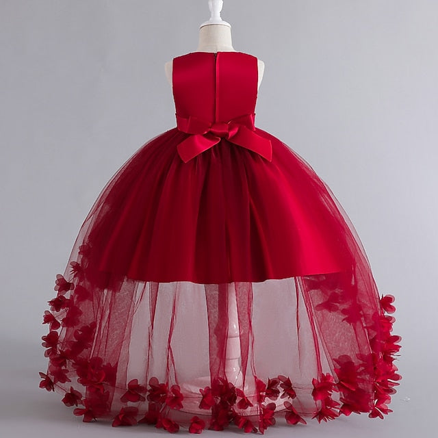 Color Toddler Dress Solid Girls' Sleeveless Party