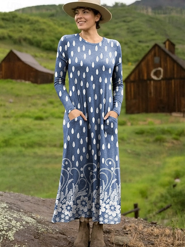 Women's Maxi Dress Sheath Dress T Shirt Dress Tee Dress