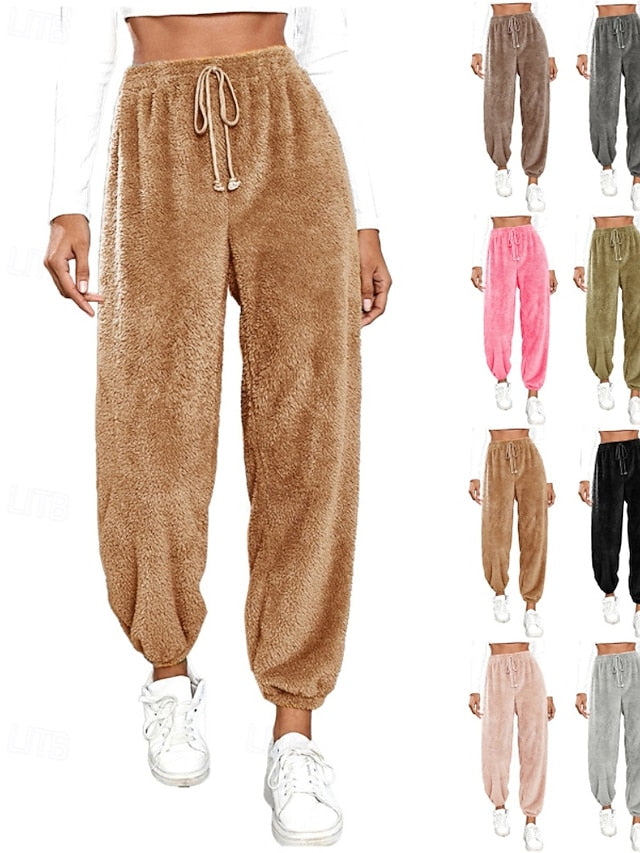 Women's Sweatpants Fleece Pants Chinos Vacation Vintage