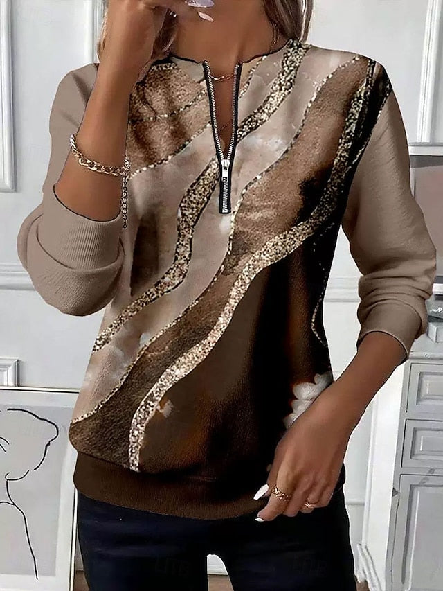 Women's Pullover Sweatshirt Zip Up Sweatshirts Graphic