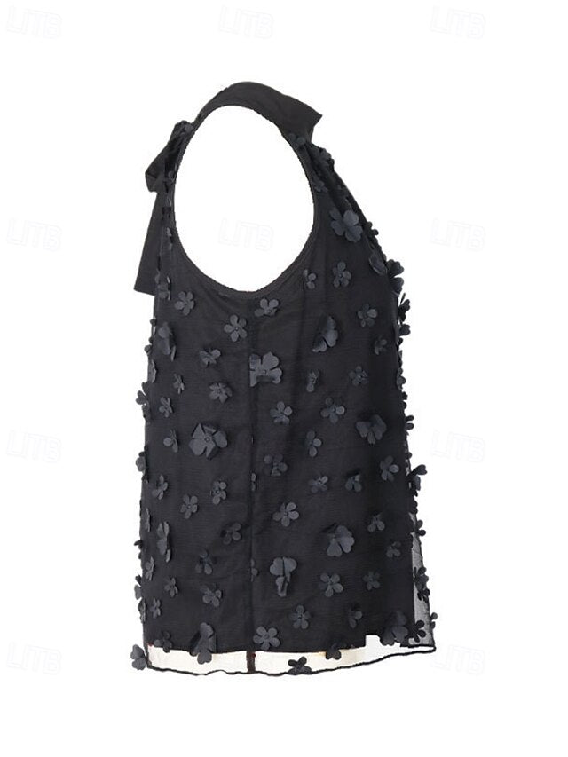 Women's Blouse Print Floral Vintage Stylish Sleeveless
