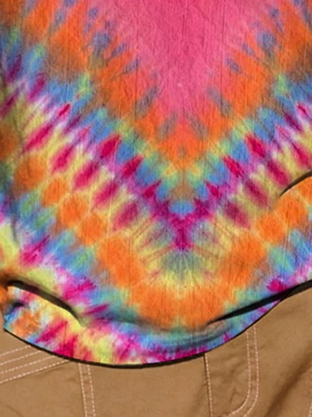 Women's T Shirt Print Tie Dye Graffiti Bohemia Vintage