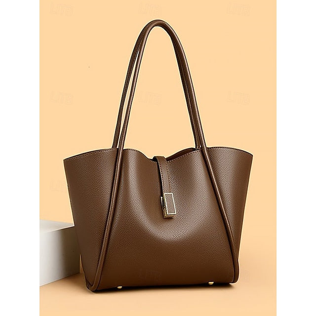Leather Green Bag Tote Faux Women's