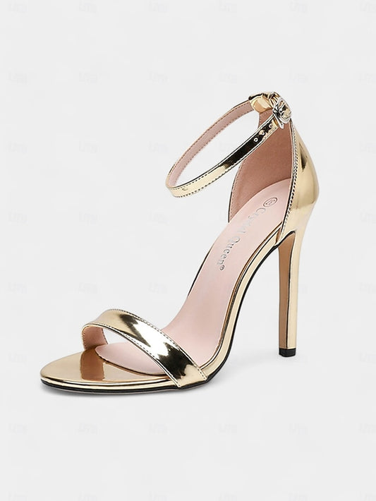 for Wedding Women Metallic Heel – Stiletto Sandals Sleek