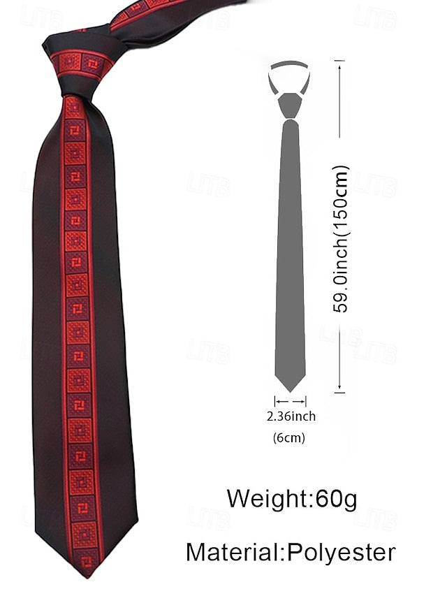 Men's Classic Necktie with Pattern Polyester