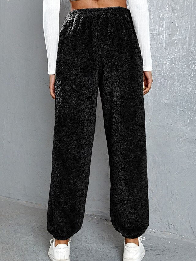 Women's Sweatpants Fleece Pants Chinos Vacation Vintage