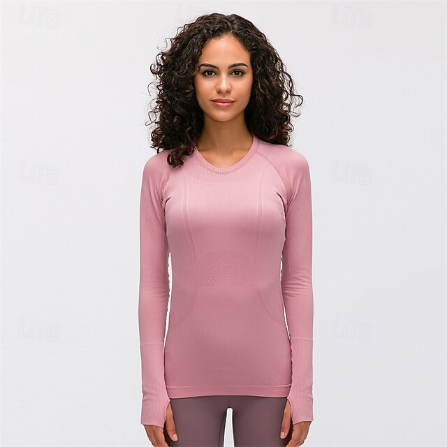 Women's Sports shirts pilates top Sports Top Crew Neckline