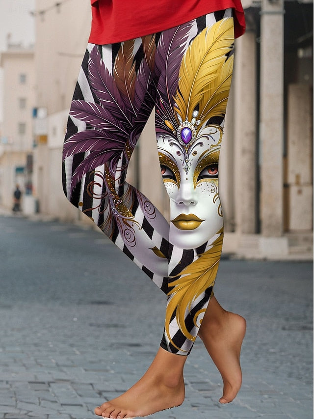 Carnival Women's Leggings Vacation Vintage Ethnic Style