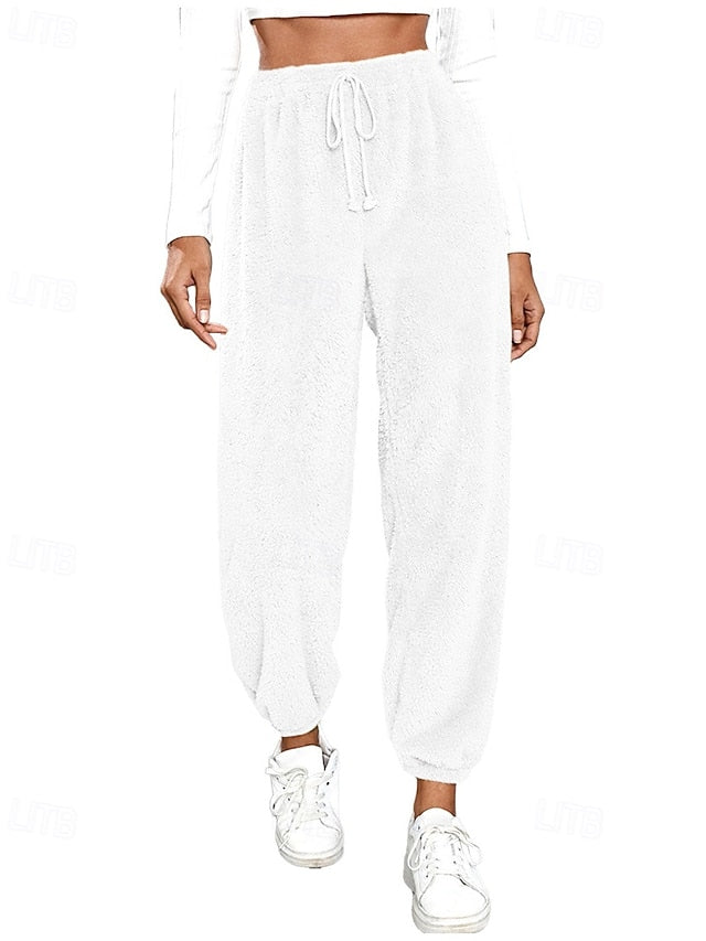 Women's Sweatpants Fleece Pants Chinos Vacation Vintage