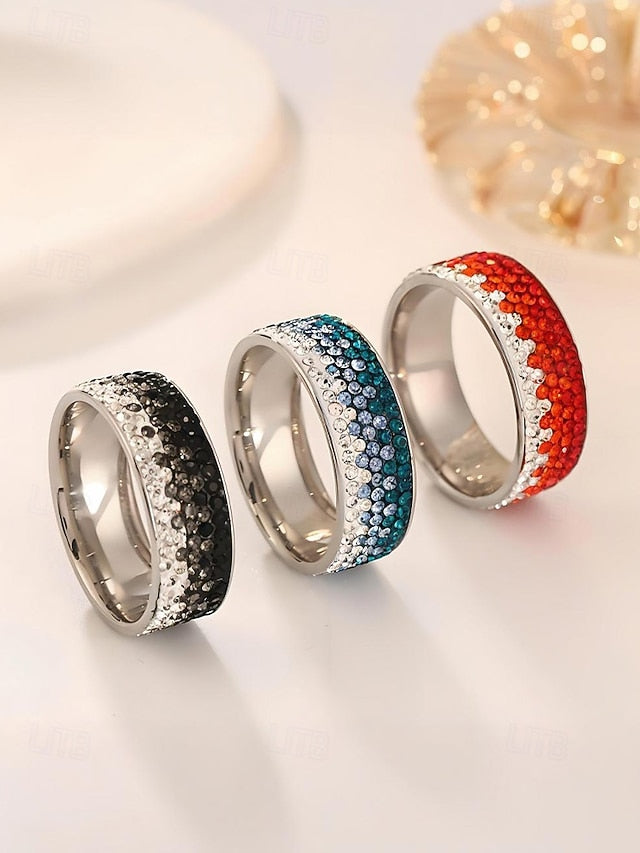 – Ring Stainless Stylish Red Steel Christmas Men's