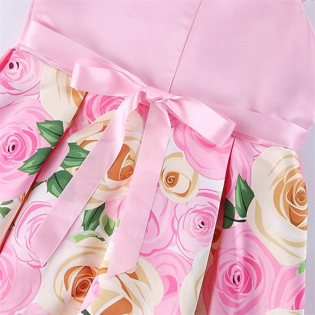 Flower Girls' Dress Party Easter Summer Sleeveless 3D