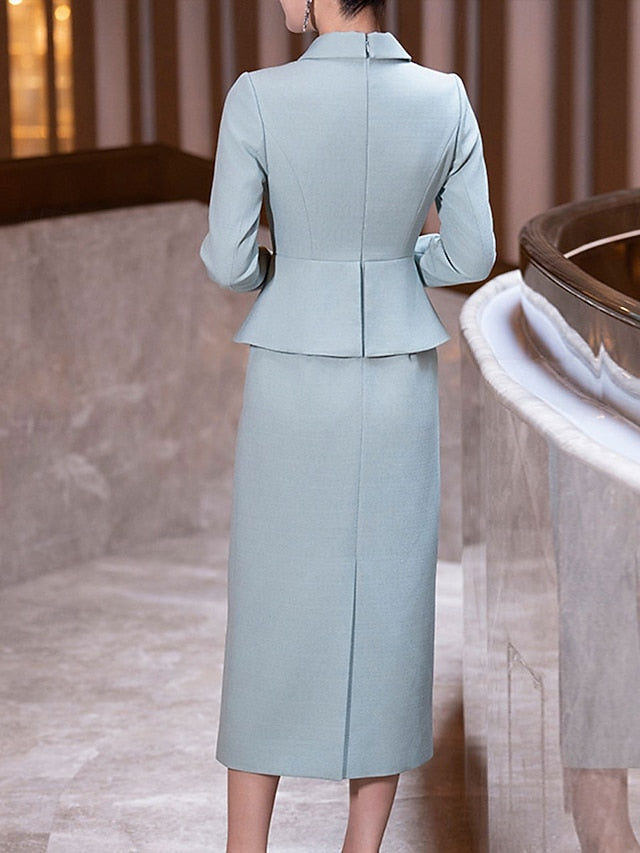 of Column Dress Vintage Elegant Bride / Shirt the Sheath Mother