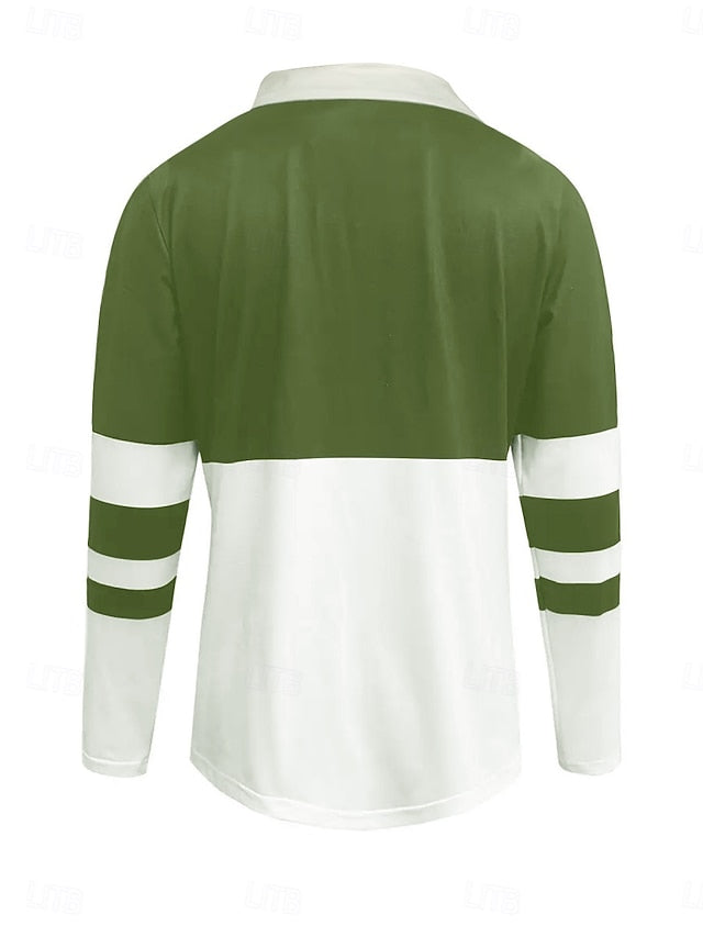 Women's Blouse Zipper Striped Stylish Casual Long Sleeve