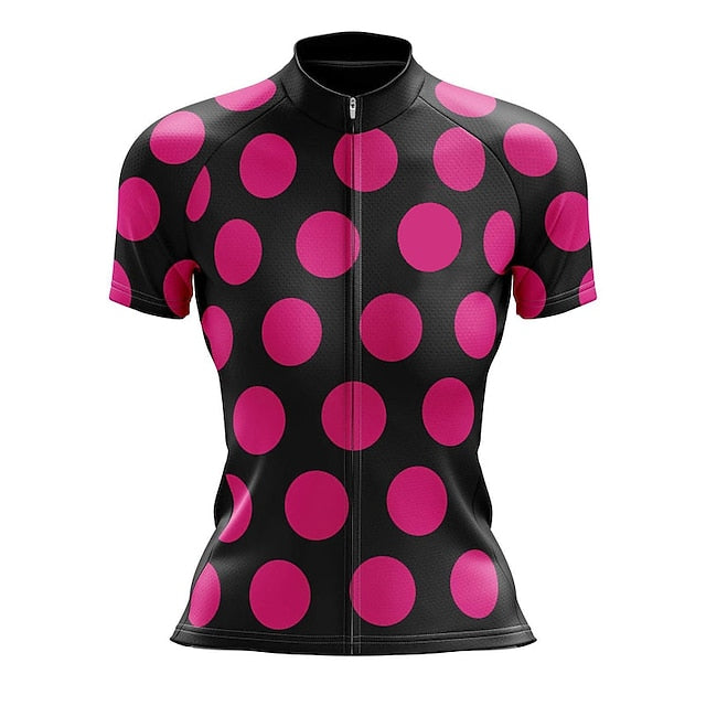 Women's Cycling Jersey Geometric Dot Short Sleeve Bike