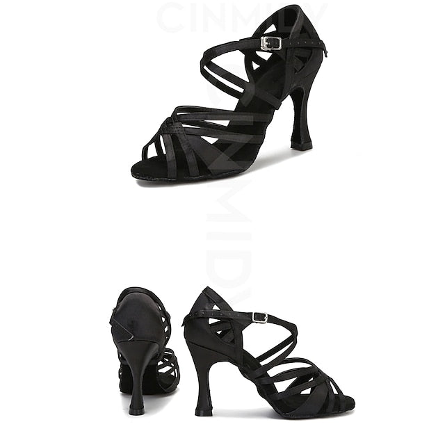 – Toe for Shoes Ballroom Satin Elegant Women Open Dance