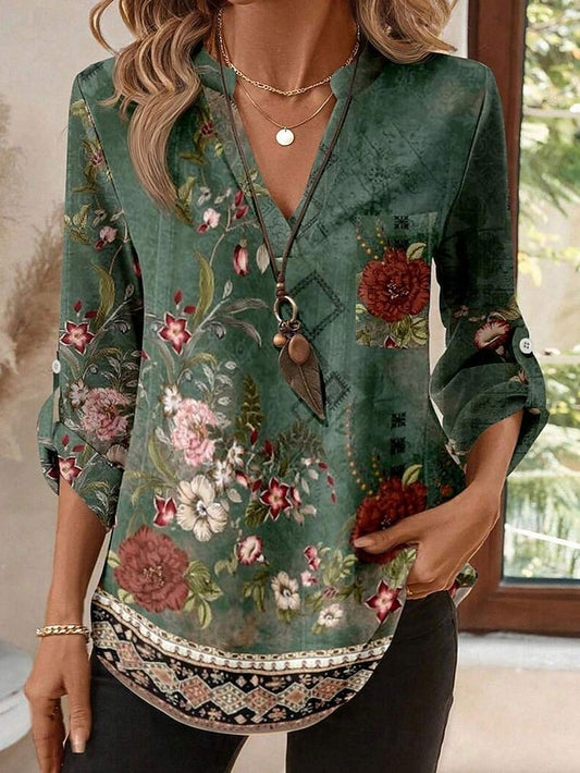 Women's Blouse Print Floral Graphic Vintage Tropical