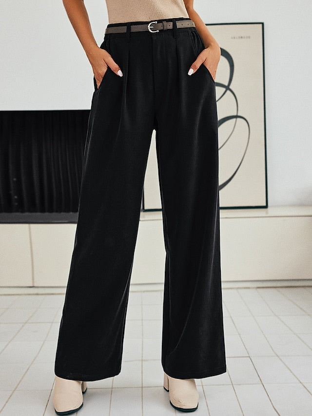 Corduroy High Waist Wide Leg Pants