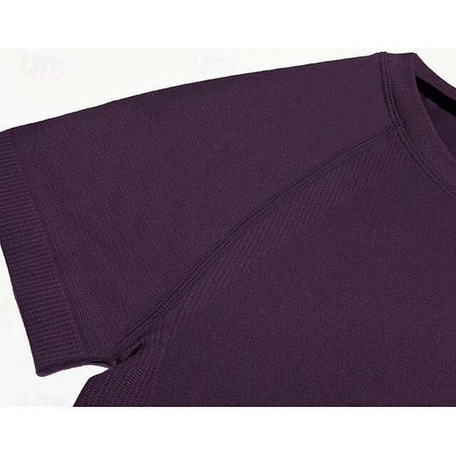Women's Petite Raglan T Shirt Sports T-Shirt Tunic Seamless