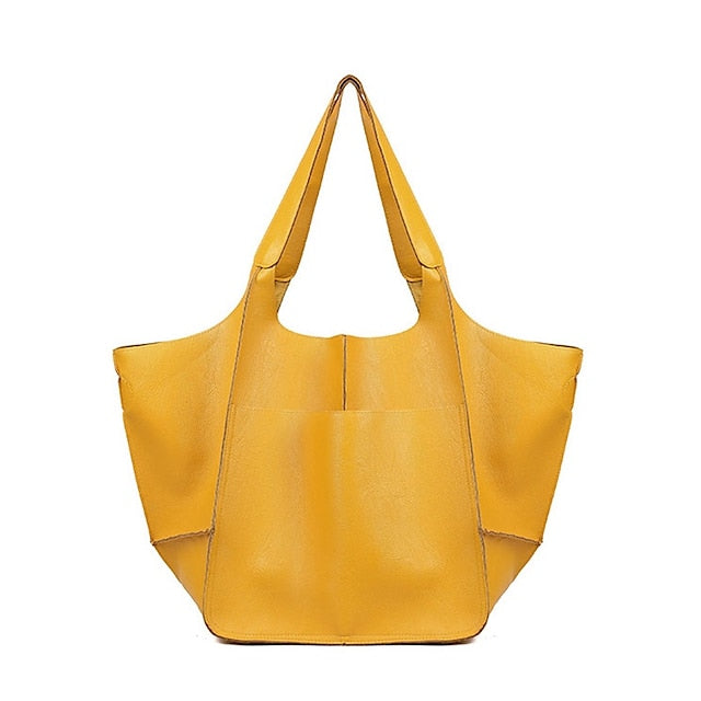 Damen Herren PU Party Ledertasche Schultertasche Handtasche