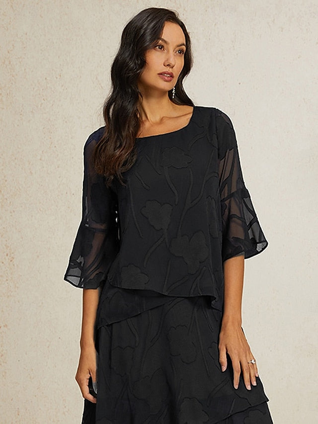 Women's Lace Shirt Blouse Dressy Tops Chiffon Tops