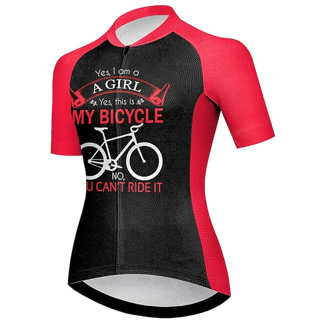 Women's Cycling Jersey Graphic Letter & Number Funny