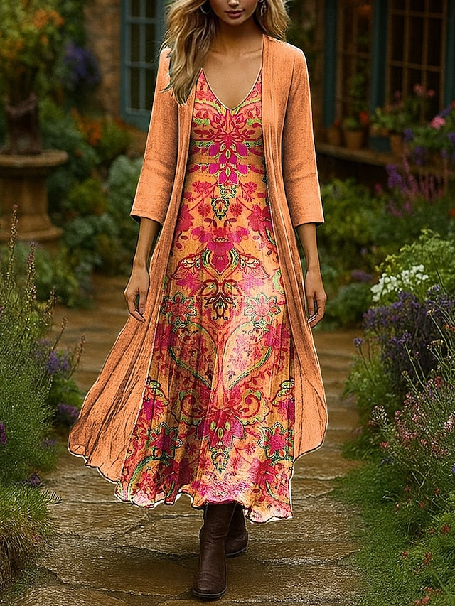 Women's Dress Set Maxi Dress A Line Dress Summer Dress