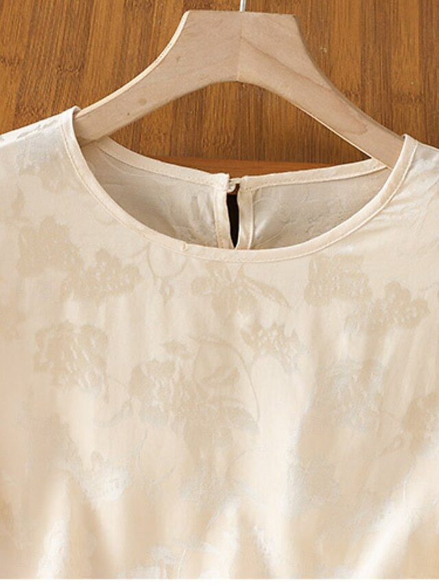 Women's Shirt Blouse Eyelet top Hollow Out Plain Stylish