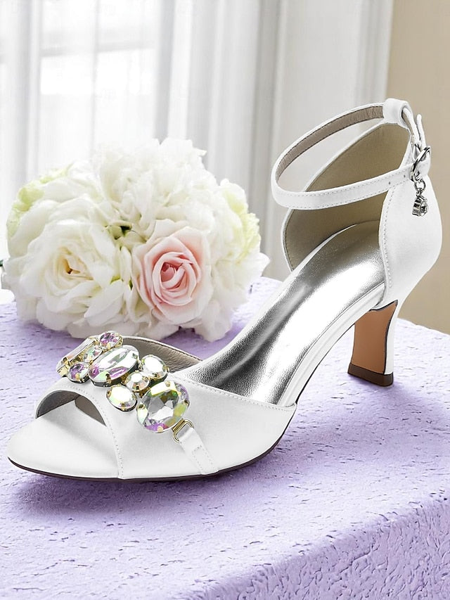 with Women's Strap Ankle Toe Heels Satin Black and Open