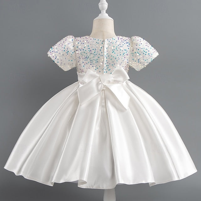 Sequin Party Short Girls' Toddler Sleeve Dress Wedding