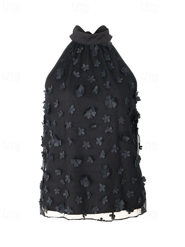 Women's Blouse Print Floral Vintage Stylish Sleeveless