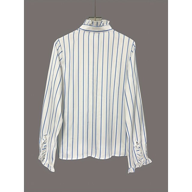 Women's Casual Shirt Button Up Shirt Blouse Ruffle